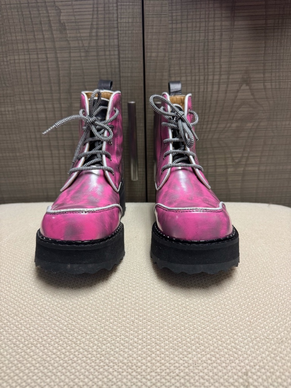 F-Shoe Hi Revna Lace up Platform Boots